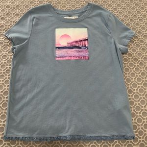 Girl’s Abercrombie Lace Trim T-Shirt Size 13/14 EUC